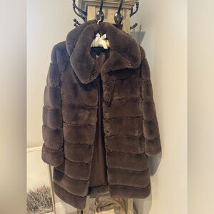 Fabulous Furs Chocolate Faux Fur Jacket